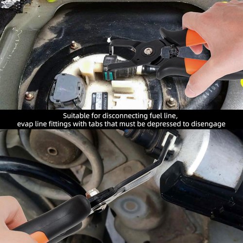 PLATATO 2PCS Disconnect Pliers Set EVAP and Fuel Line Disconnect Tool Set Includes 40 Degree and 85 Degree Automotive Universal Electrical Connector Pliers 7.28 Inch