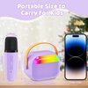 FunMission Karaoke Machine for Kids with Memory Card, Portable Bluetooth Speaker with 2 Wireless Microphones, Kids Microphone for 4 5 6 7 8 9 10+ Years Old, Christmas Birthday Present for Girls,Purple
