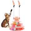 Goosheep Cat Toys Interactive Cat Toys for Indoor Cats Kitten Toys Interactive Cat Toy Cat Puzzle Toy Cat Ball Toy with 2 Cat Teasers (Orange)