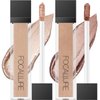 FOCALLURE 2PCS Liquid Glitter Eyeshadow,Metallic Shimmer Eye Shadow,Long Lasting Waterproof Eye Makeup,High Pigmented Quick-Drying Sparkling Eyeshadow Highlighter,Tiramisu