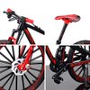 YEIBOBO ! Alloy Mini Downhill Mountain Bike Toy, Die-cast BMX Finger Bike Model for Collections (Black/Red)