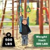 Dolibest Monkey Bars Swing Trapeze Bar Kids Monkey Bars Playground Trapeze Bar Swingset Rings Swing Sets for Backyard with Monkey Bars Ninja Course for Kids Outside Playset with Monkey Bars (2Pcs)