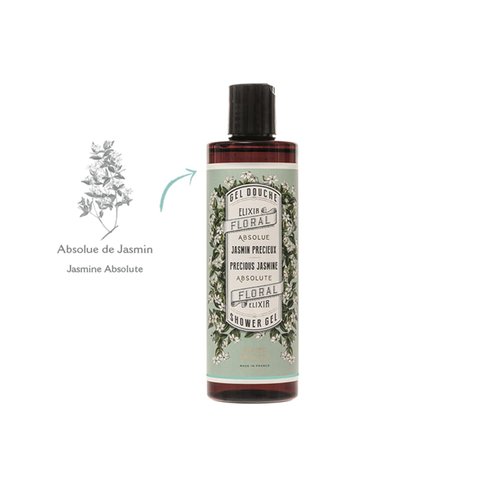 Panier des Sens – Jasmine Shower Gel - Foaming Body Wash Women & Men - Moisturizing Body Soap with Glycerin, Olive Oil - 95% Natural Ingredients Body Care - Vegan Liquid Body Wash - 8,45 floz