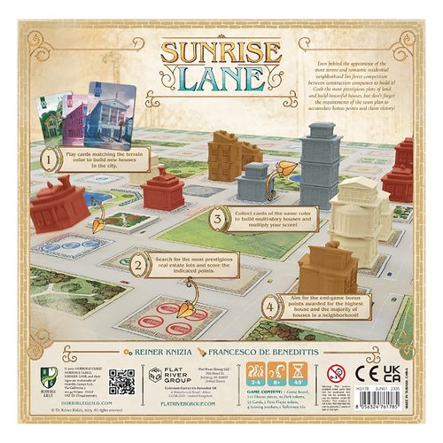 Horrible Guild: Sunrise Lane - Strategy Board Game, Real Estate & Building, 2-4 Players, 45 Mins, Ages 8+