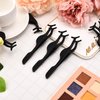 48 Pieces False Eyelash Applicator Tool Plastic Eyelashes Extension Tweezers Fish Tail Clip Tweezers Eyelashes Clip for Lashes Application and Removal (Black)