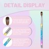 KEMEISI 2PCS Acrylic Nail Brush, Size #10/02 100% Kolinsky Nail Art Brushes for Acrylic Application, Sturdy Handle Oval Shaped Acrylic Powder Nail Design Tools for Professional Manicure DIY Home Salon