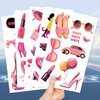 Y 10 Sheet Women Girls Makeup Temporary Tattoo Stickers Festival Carnival Birthday Party Fake Body Tattoos for Beautiful Theme Face Tattoos Body Tattoos
