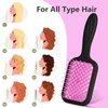 SHINLEA Vented Detangling Hair Brush for Curly Thick Hair | Soft Wave-Shaped Bristles for Massage | Anti-Tangle Hairbrush Women Men Teens | Summer Beach Detangler Brush, Purple