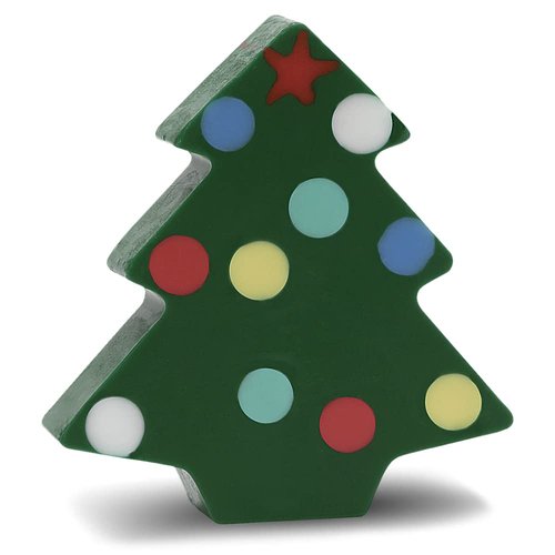 Primal Elements Glycerin Christmas Bar Soap | Helps All Skin Types, Sensitive, Oily & Dry Skin | NO PARABENS, VEGAN, GLUTEN FREE, 100% VEGETABLE BASE - (Christmas Tree)