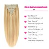 Clip in Hair Extensions Real Human Hair for Women Thick Remy Human Hair Extensions Brazilian Straight Human Hair Clip ins Mixed Balayage Ash Blonde to Bleach Blonde Color 7pcs 20Inch 120g/set