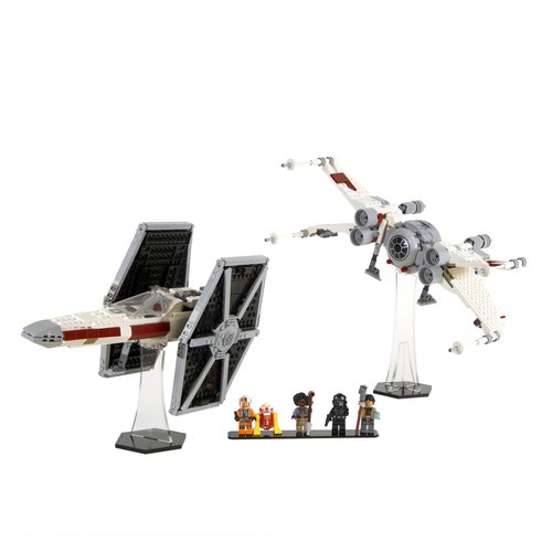 Brickcessories Display Stand Compatible with Lego 75393 - TIE Fighter & X-Wing Mash-up