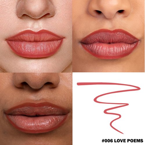 popcode Peel Off Lip Liner Stain, Infused with Nourishing Ingredients & Vitamin E, Quick Set Lip Stain Peel Off Long Lasting For All Skin Types, #006 Love Poems