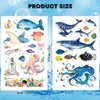Qpout Ocean Animals Temporary Tattoos for Kids, Sea Life Fake Tattoos for Kids Party Favors, Dolphin Shark Octopus Fish Starfish Tattoo Stickers, Baby Shower Boys Girls Birthday Gifts Bags Filler