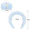 Ondder Pearl Blue Makeup Headband Spa Headband for Washing Face Sponge Face Wash Headband Soft Skin Care Headbands Hair Band Puffy Skincare Headband for Women Facial Make Up Hair Headband Head Bands