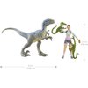 Mattel Jurassic World Camp Cretaceous Yasmina Yaz and Velociraptor Human and Dino Pack with 2 Action Figures, 2 Compys Figures and Accessory, Toy Gift Set and Collectible