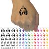 Brawny Gorilla Ape Temporary Tattoo Water Resistant Fake Body Art Set Collection - Light Blue (One Sheet)