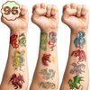Dragon Temporary Tattoos Birthday Party Supplies Favors Decorations Knight Dragon Super Cute Fake 96PCS Tattoos Stickers for Kids Boys Girls School Classroom Rewards Gifts Ideal Halloween