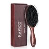RAVEGO Hair Brush, Boar Bristles Hair Brush for Women Men Kids, Boar & Nylon Bristle Brushes for Smoothing Massaging Scalp Detangling Wet/Dry Hair, Reduce Frizz Dry Restore Natural Shine