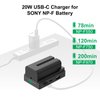Accsoon Toprig NP-F Battery Adapter Plate for DSLR Camera, PD20W Fast Charging Adpter Mount with LED Indicator, 1/4'' Screw Mount, Compatible with Sony NP-F550/750/970 Battery Power Supply-Lightweight