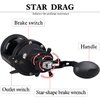 Sougayilang Conventional Reel 30 Trolling Fishing Reel Powerful Drag Fishing Reel for Saltwater Big Game(HSTL Black 30)