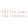 24Pcs Almond Press on Nails Medium Ombre Pink Fake Nails Gold Star Moon Nail Glossy Designs Nail Art Supplies Full Cover Artificial Nail Glue on Nails French False Nails for Women Girls Acrylic Nail