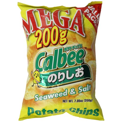 Calbee Seaweed and Salt Potato Chips, 7.05 Ounce