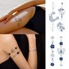 ANIUVOT Small Semi Permanent Tattoos Flower & Butterfly for Women Teen Girls 10 Sheets, Plant-Based Ink, Realistic Temporary Tattoos, Long Lasting for 1-2 Weeks