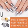 Silver Gold Mirror Chrome Nail Powder Metallic Holographic Nail Powder Chrome Powder Nails Chrome Powder Set Pigment Powder for Nails Mirror Nail Polish Nail Chrome Powder for Gel Nails