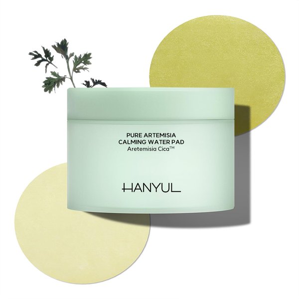 HANYUL Pure Artemisia Calming Toner Pads | Deep Moisturizing and Quick Soothing Facial Pads, Herb Extracts with Cica, Korean Pre-makeup Skin Care, Redness Relief Masks, 60 Sheets, 5.74 Fl Oz
