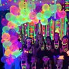 Winrayk Neon Party Decorations Glow in the Dark Party Supplies, Neon Balloon Arch Kit with Hanging Swirl Crepe Paper Streamer Paper Garland, Adult Teen Kids Girls Boys Neon Birthday Party Decorations