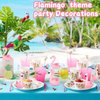 Pink Flamingo Rubber Duckies, 12PCS Bulk Flamingo Bath Toys for Kids Small Flamingo Rubber Duck Cake Decorations, Classroom Prizes
