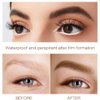 Adurello 3 in 1 Eyebrow Makeup Pencil Kit, Long Lasting Waterproof Eyebrow Pencil Eyeshadow Eyeliner Pencil & Eye Concealer Pencil for Natural Brow Makeup (Light brown)