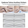 6 Pairs Eyebrow Tattoo Auxiliary Stickers Disposable Adhesive Eyebrow Template Sticker Women Disposable Adhesive Eyebrow Template Sticker (6 Pairs Brow Stickers)