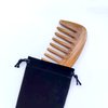 YOEIOCLR 100% Sandalwood Hair Comb, Handmade Wide Tooth Wooden Comb, No Static,Sandalwood Comb Wide Tooth,Gifts, Home and Outdoor (With Brocade Bag)