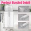 3 Pack Push Down Pump Dispenser Empty Push Top Bottles Containers for Nail Polish Makeup Remover Micellar Water Facial Toner 6.7oz/200ML