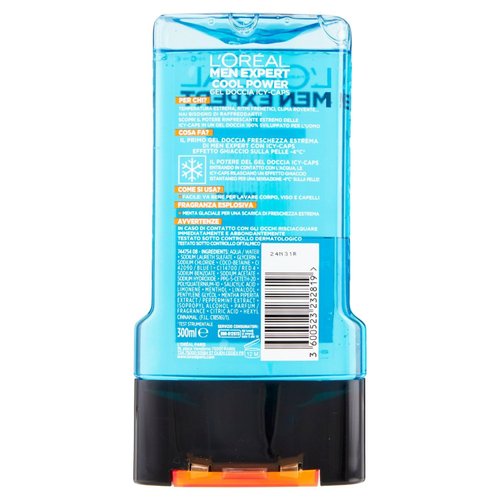 L&#39;Oréal Paris Men Expert Icy-Caps Shower Gel -4°C, Cool Power,300 ml / 10.1oz