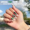 90Pcs Green Nail Rhinestones 6 Shapes Emerald Green Cute Nail Gems Flatback Heart Rhinestones K9 Glass Stones Nail Art Diamonds Crystals jewels Nail Charms for Arylic Nails Face Eyes Makeup DIY Crafts