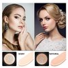 ZORNEPA Mushroom Head Air Cushion CC Cream, CC Cream Foundation, Concealer Lasting Moisturizing Pigment CC Liquid Foundation, Matte Even Skin Tone Nude Makeup Base Primer (Ivory)