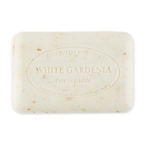 Pre de Provence Artisanal Soap Bar, Enriched with Organic Shea Butter, Natural French Skincare, Quad Milled for Rich Smooth Lather, White Gardenia, 8.8 Ounce