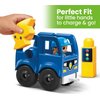Mega BLOKS Fisher-Price Toddler Building Blocks, Green Town Charge & Go Buswith 34 Pieces, 2 Figures, Toy Gift Ideas for Kids