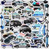 MARSFORCE Police Car Stickers, Gift for Kids Teen, Cute Waterproof Vinyl Decals for Travel Luggage Suitcase Laptop Water Bottle Skateboard Bike Helmet Guitar Scrapbook Diary Toy Phone Pad [50 PCS]