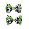Soccer Hair Bow Clips Football Hair Clips Pin Sport Bow Soccer Hair Barrettes Pin BBG62 (Set-A)