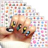 Vezocim Space Nail Art Stickers Decals, Galaxy Earth Moon Saturn Mercury Nail Self-Adhesive Sticker Designs, Planet Charm Nail Transfer Decal Acrylic Supplies for Women Girls Manicure Art Tips