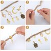 40 Pcs Hair Clips for Braids Locs Hair Jewelry Braids Hair Clips Gold Hair Accessories for Braids Hair Beads African Style Butterfly DIY Hair Jewelry Pendant Hair Charms Decoration for Braiding