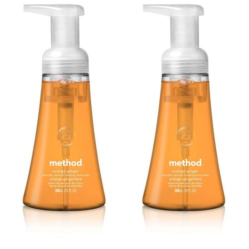 Method Foaming Hand Wash, Orange Ginger 10 oz (Pack of 2)