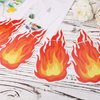 3pcs Fire Flame Banner, Pre-Strung Fire Flame Decorations Hanging Bunting Flags Party Banners Firefighter Theme Party Decorations for Fire Truck Fireman Themed Bonfire Party Supplies