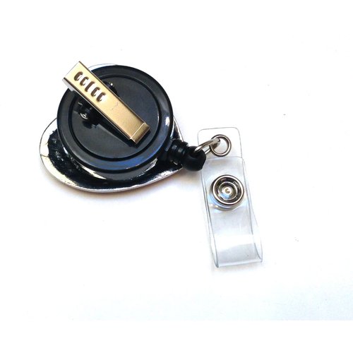 Sparkles! Sparkly Rhinestone Heart Retractable Badge Reel/ID Badge Holder/Brooch/Pendant/Id Badge Holder (Green)