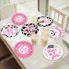 48Pcs Let's Go Girls Party Supplies Western Cowgirl Party Paper Plates Cow Party Decorations Disco Ball Disposable Dessert Tableware for Cowgirl Theme Bachelorette Disco Birthday Dinnerware Favors