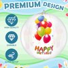 Silipull 10 Pack Birthday Beach Ball for Pool Birthday Party Decorations 9" Clear Inflatable Pool Balls Pool Birthday Party Favors Swimming Pool Balls for Adults Outdoor Fun Water Games Gifts