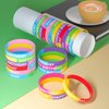 CHRORINE Happy Birthday Rubber Bracelets 12 Styles Silicone Wristbands for Classroom Birthday Party Favors 36 Pieces